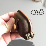 Handmade Premium Raw Antelope Hide Leather Earphone Case for AirPods Pro/ Pro 2/ AirPods 3/ 4, Leather AirPods Case One-piece with Buckle