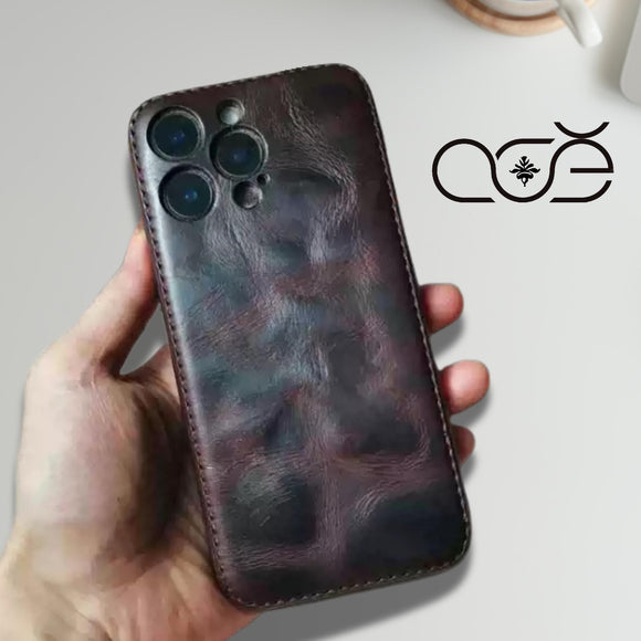 Handmade Premium Cowhide Leather iPhone Case for iPhone 16/ iPhone 15/ iPhone 14/ iPhone 13, Custom Engraved Leather iPhone Case, Gift 2025 (Copy)
