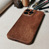 Handmade Retro Cowhide Leather iPhone Case for iPhone 16 Pro/ iPhone 15 Pro/ iPhone 14 Pro/ iPhone 13 Pro, Engraving iPhone Case, Gift