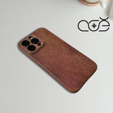 Handmade Retro Cowhide Leather iPhone Case for iPhone 16 Pro/ iPhone 15 Pro/ iPhone 14 Pro/ iPhone 13 Pro, Engraving iPhone Case, Gift