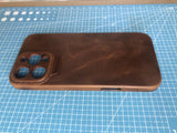 Handmade Cowhide Leather iPhone Case: Custom Engraved, iPhone 17 Pro/ iPhone 16 Pro/15 Pro/14 Pro/13 Pro