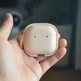 Handmade Premium Original Cowhide Leather Earphone Case for AirPods Pro/ Pro 2/ AirPods 3/ 4, Leather AirPods Case One-piece with Buckle