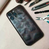 Handmade Premium Cowhide Leather iPhone Case for iPhone 16/ iPhone 15/ iPhone 14/ iPhone 13, Custom Engraved Leather iPhone Case, Gift 2025 (Copy)