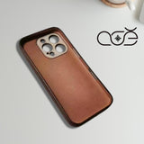 Handmade Premium Cowhide Leather iPhone Case for iPhone 16/ iPhone 15/ iPhone 14/ iPhone 13, Custom Engraving Leather iPhone Case, Gift 2025