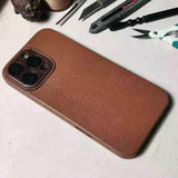Handmade Cowhide Leather iPhone Case: Custom Engraved, Magsafe Option, iPhone 17 Pro Max/ iPhone 16 Pro/15 Pro/14 Pro/13 Pro