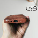 Handmade Italian Leather iPhone Case: Custom Engraving, MagSafe Option, iPhone 17 Pro Max/ iPhone 16 Pro/15 Pro/14 Pro/13 Pro