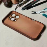 Handmade Italian Leather iPhone Case: Custom Engraving, MagSafe Option, iPhone 17 Pro Max/ iPhone 16 Pro/15 Pro/14 Pro/13 Pro