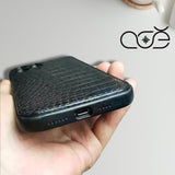Alligator Leather iPhone Case: Handmade Vegetable Tanned Cover, iPhone 17 Pro/ iPhone 16 Pro/15 Pro/14 Pro/13 Pro