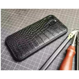 Alligator Leather iPhone Case: Handmade Vegetable Tanned Cover, iPhone 17 Pro/ iPhone 16 Pro/15 Pro/14 Pro/13 Pro