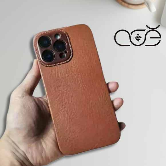 Handmade Cowhide Leather iPhone Case: Custom Engraved, Magsafe Option, iPhone 17 Pro Max/ iPhone 16 Pro/15 Pro/14 Pro/13 Pro