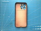 Handmade Cowhide Leather iPhone Case with Card Slot, Custom Engravings, iPhone 17 Pro/ iPhone 16 Pro/15 Pro/14 Pro/13 Pro