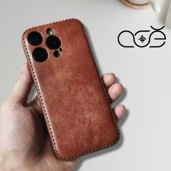 Handmade Italian Leather iPhone Case: Custom Engraving, MagSafe Option, iPhone 17 Pro Max/ iPhone 16 Pro/15 Pro/14 Pro/13 Pro