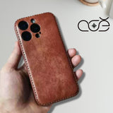 Handmade Italian Leather iPhone Case: Custom Engraving, MagSafe Option, iPhone 17 Pro Max/ iPhone 16 Pro/15 Pro/14 Pro/13 Pro