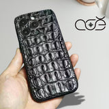 Alligator Leather iPhone Case: Handmade Vegetable Tanned iPhone Cover,  Fits for iPhone 17/ iPhone 16/ iPhone 15 Pro/ iPhone 14 Pro/iPhone 13 Pro