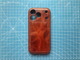 Handmade Premium Cowhide Leather iPhone Case for iPhone 17/ iPhone 16/ iPhone 15/ iPhone 14/ iPhone 13, Custom Engraved Leather iPhone Case