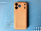 Handmade Original Cowhide Leather iPhone Case for iPhone 17/ iPhone 16/ iPhone 15/ iPhone 14/ iPhone 13, Custom Engraved Leather iPhone Case