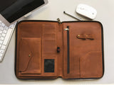 Handmade Personalised Genuine Leather Padfolio, Fits for iPad 11"/ 10.5"/ 9.5"