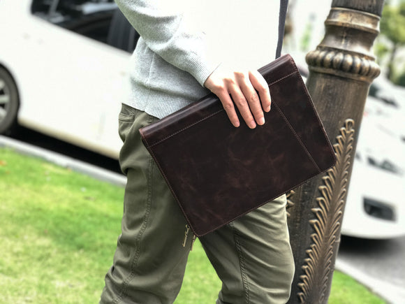 Leather document holder