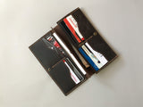 Personalised Crazy Horse Leather Wallet with Multi Card Slots, Slim Long Wallet with Phone Pocket