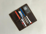 Personalised Crazy Horse Leather Wallet with Multi Card Slots, Slim Long Wallet