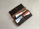 Personalised Crazy Horse Leather Wallet with Multi Card Slots, Slim Long Wallet with Phone Pocket