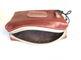 Handmade Personalised Genuine Cowhide Leather Travel Organiser, Charger/ Accessories Holder, Dopp Kit
