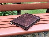 Genuine Leather Portfolio, Zipper Business Organizer, Padfolio for Legal Paper/ A4 Letter Size Notepad/ MacBook