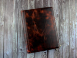 Vintage 3-Ring Binder Leather Padfolio, Letter Size Zippered Business Organiser, Notepad Holder