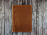 Engraving Custom for 4-Ring Binder Vintage Leather Padfolio with Zipper, A4 Notepad Organizer
