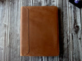 Vintage 3-Ring Binder Portfolio, Handmade Leather Holder for A4/ Legal Pad/Notepad Padfolio