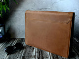 Vintage 3-Ring Binder Portfolio, Handmade Leather Holder for A4/ Legal Pad/Notepad Padfolio