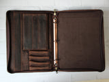 Vintage 3-Ring Binder Portfolio, Handmade Leather Holder for A4/ Legal Pad/Notepad Padfolio