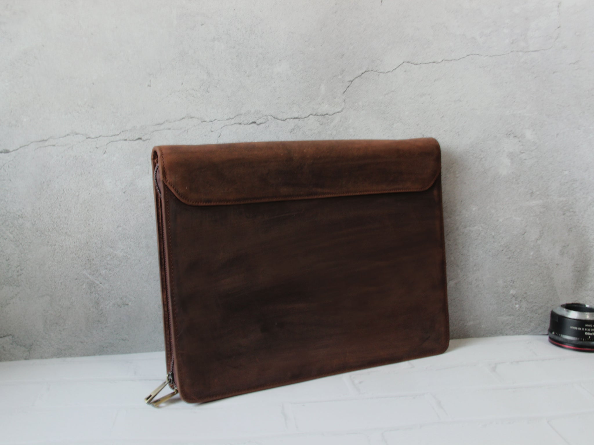 13.3 Leather Laptop Bag, Leather Portfolio Binder for Men – Unihandmade