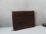 Vintage 3-Ring Binder Portfolio, Handmade Leather Holder for A4/ Legal Pad/Notepad Padfolio