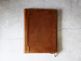 Handmade Crazy Horse Leather Portfolio, 3-Ring Binder Padfolio, Notepad Holder