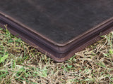 Handmade Retro-look Leather Portfolio with Notepad Holder, A4 Zipper Padfolio for 12.9 inch iPad Pro (Dark Brown)