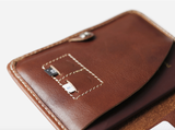 Handmade Custom Cowhide Leather Passport Holder, Slim Leather Wallet with SIM Card Slot