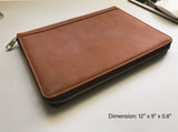 Handmade Personalised Genuine Leather Padfolio, Fits for iPad 11"/ 10.5"/ 9.5"