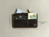 Custom Crazy Horse Leather Purse with Divided Inside Wallet, Slim Long Leather Wallet with Buckle