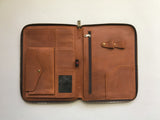 Handmade Personalised Genuine Leather Padfolio, Fits for iPad 11"/ 10.5"/ 9.5"